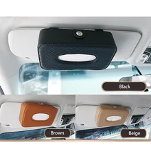 Универсальный автомобильный тканевый ящик Duable PU Кожаный Автомобильный заднее сиденье солнцезащитный козырек подвесной тип держатель для салфеток органайзер для Авто/дома двойного использования