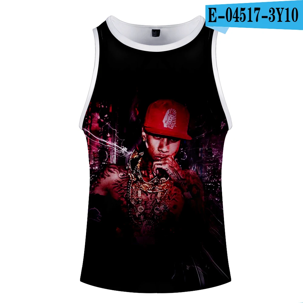 Новинка,, Tyga, 3D принт, топы, женские, мужские, летние, крутые, без рукавов, жилет,,, Повседневная Уличная одежда - Цвет: 3