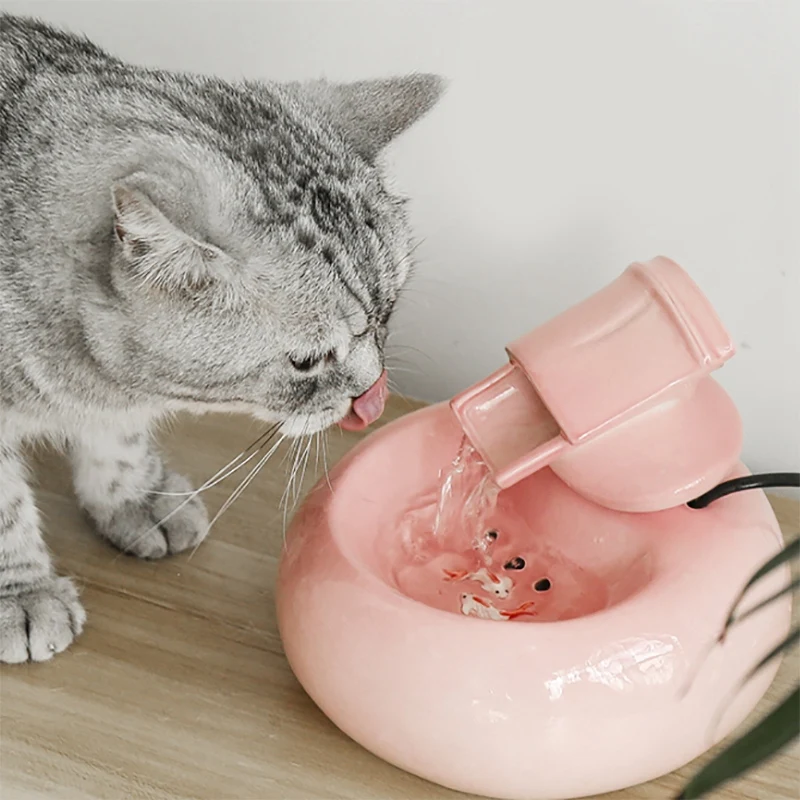 ELEG-Pet фонтан маленький автоматический поилка для воды кормушка для собаки кошки керамический питомец поилка для воды отличное качество точечный дизайн Cre