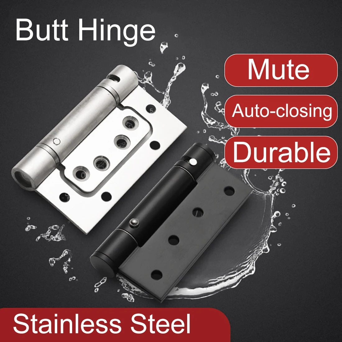Automatic Multifunction Hinges Door Closer Stainless Steel Door Holder Butt Hinge Square Corners Lid-stay for Room Office Window