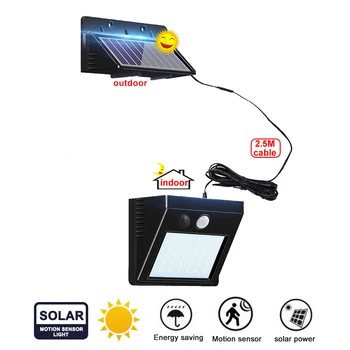 

1/4pcs Solar Street Light Outdoor 30 LED PIR Motion Sensor Solar Lamp 3 modes Outdoor light wall lamp Waterproof Energy For Home