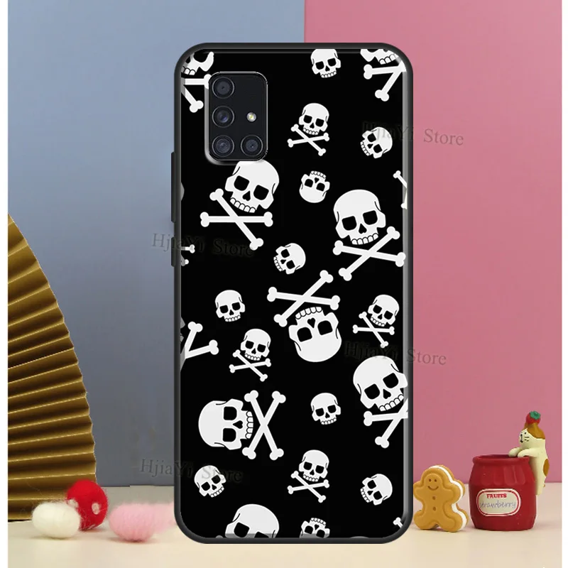 cute samsung cases Skull Gothic Creepy Pastel Goth Phone Case For Samsung A71 A51 A41 A31 A11 A12 A32 A52 A72 A20e A21S A02S A10 A40 A50 A70 samsung cases cute