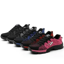 Дышащая рабочая обувь для мужчин и женщин; мужские ботинки со стальным носком; Строительная обувь; защитные ботинки; Рабочая обувь с защитой от разбивания