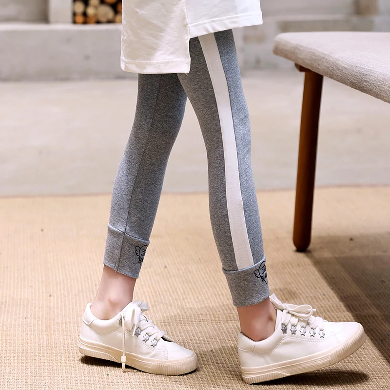 Fashion autumn cotton girls kids leggins Girls Pencil Pants Kids Leggings children Trousers Outwear with bow 0-6Y