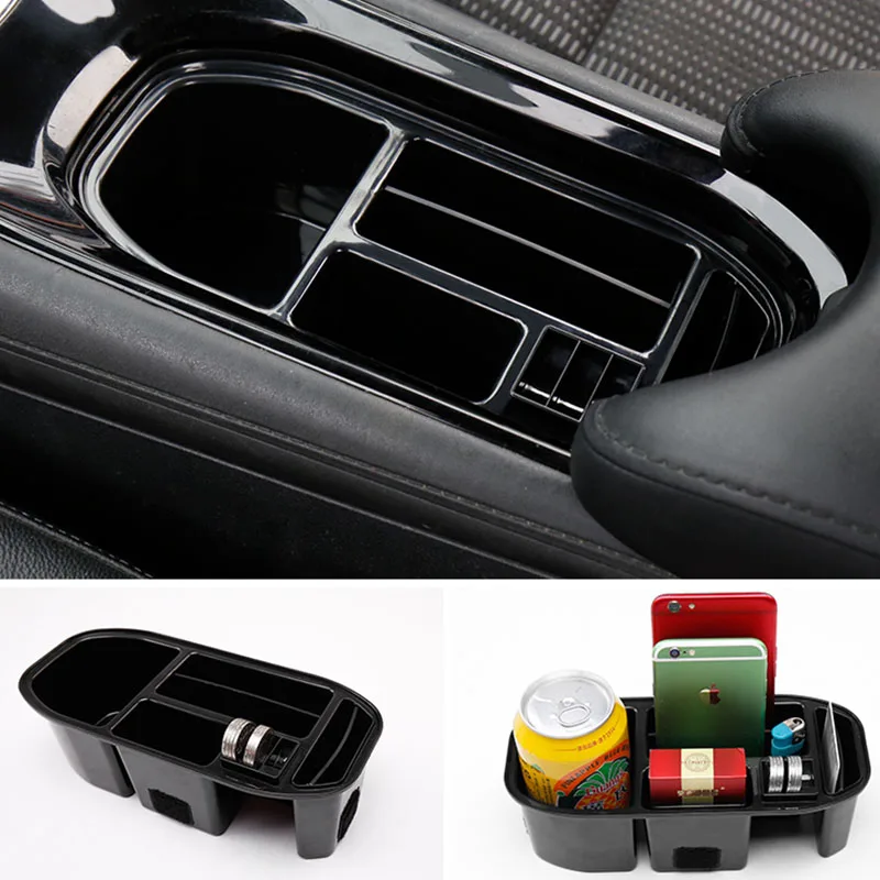ABS Car Center Console Box Organizer Food Tray Drink Holder Water Cup Holder Storage Box For Honda Vezel HR-V HRV