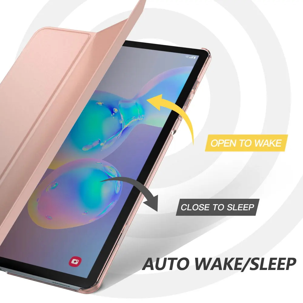 Capa para Samsung Galaxy Tab s6 Concha Fina e Ultrafina Tampa com Três Dobras Costas Foscas Despertar e Dormir Automaticamente 10.52023 - Imagem 5
