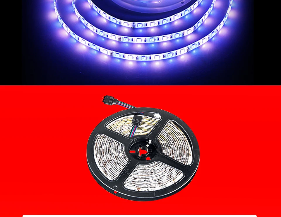 RGB Светодиодная лента светильник SMD 5050 5 м Водонепроницаемая RGB лента 12В лента Диодная Светодиодная лента s светильник Гибкая полоса лампа ИК wifi контроллер