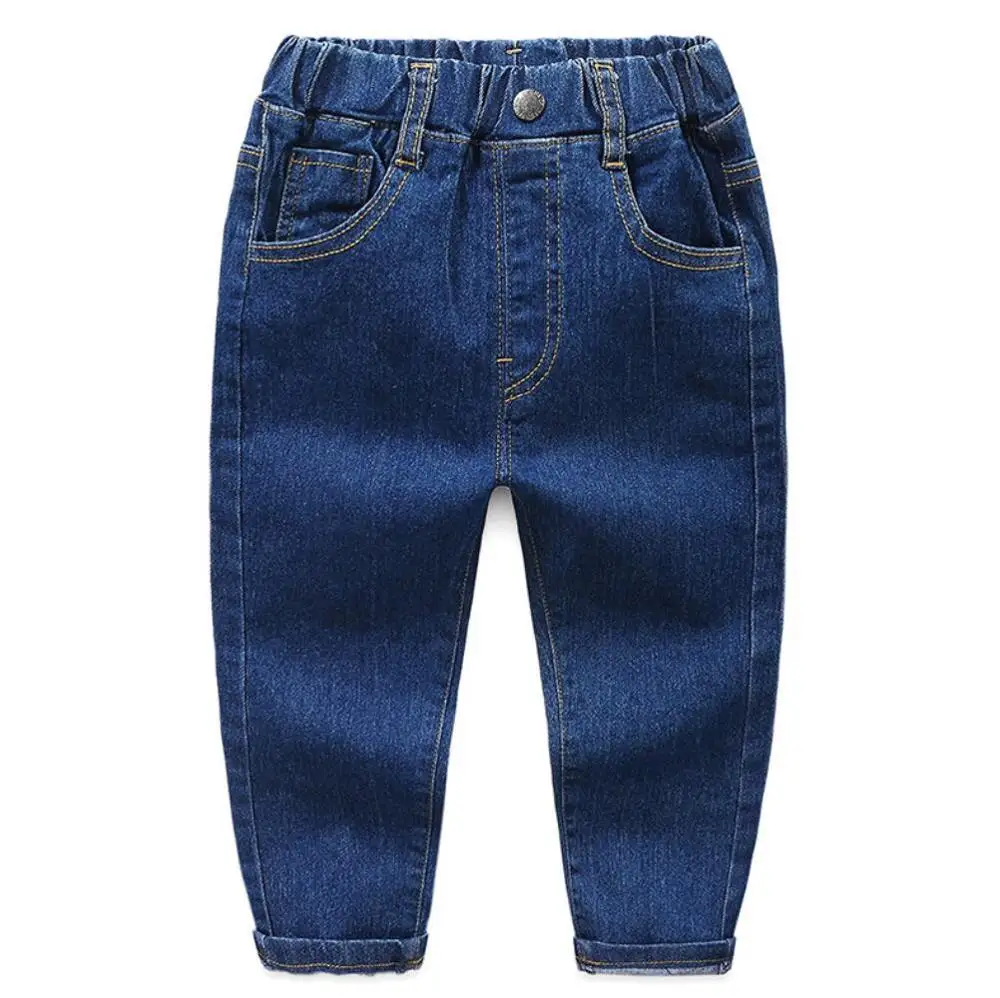 Осенние джинсы для маленьких мальчиков, штаны для мальчиков с человеком-пауком, штаны для маленьких мальчиков и девочек - Цвет: blue