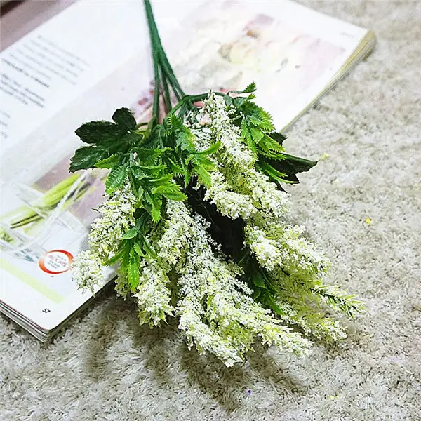 2 Украшение из искусственных цветов для 6-вилка Лавандовая Пена Искусственные цветы листья предмет интерьера, украшение свадебный фон для фотосъемки ручная для художественного оформления ногтей, ручная работа - Цвет: 2