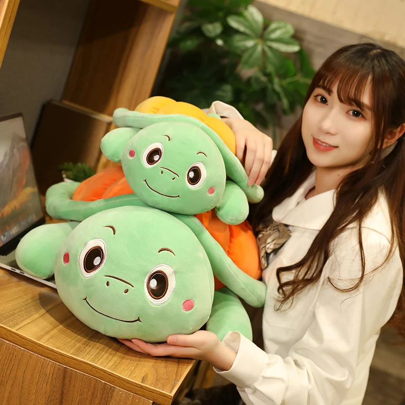 

Кукла черепаха-тыква 35/45/55/75 см, супермилая мягкая и приятная, хороший подарок для детей, украшение дивана на день рождения
