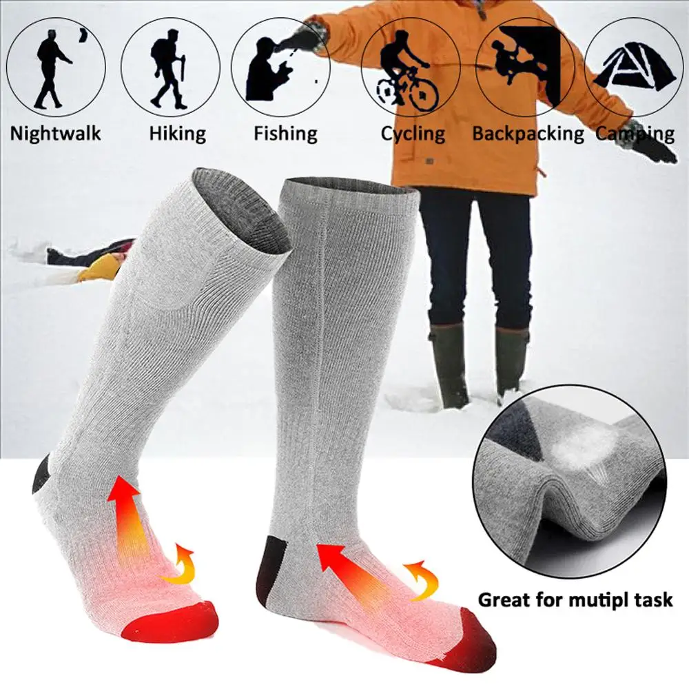 

4.5V adjustable Warmer Socks Electric Heated Socks Rechargeable Battery For Women Men Winter Outdoor Skiing Cycling Sport Heated