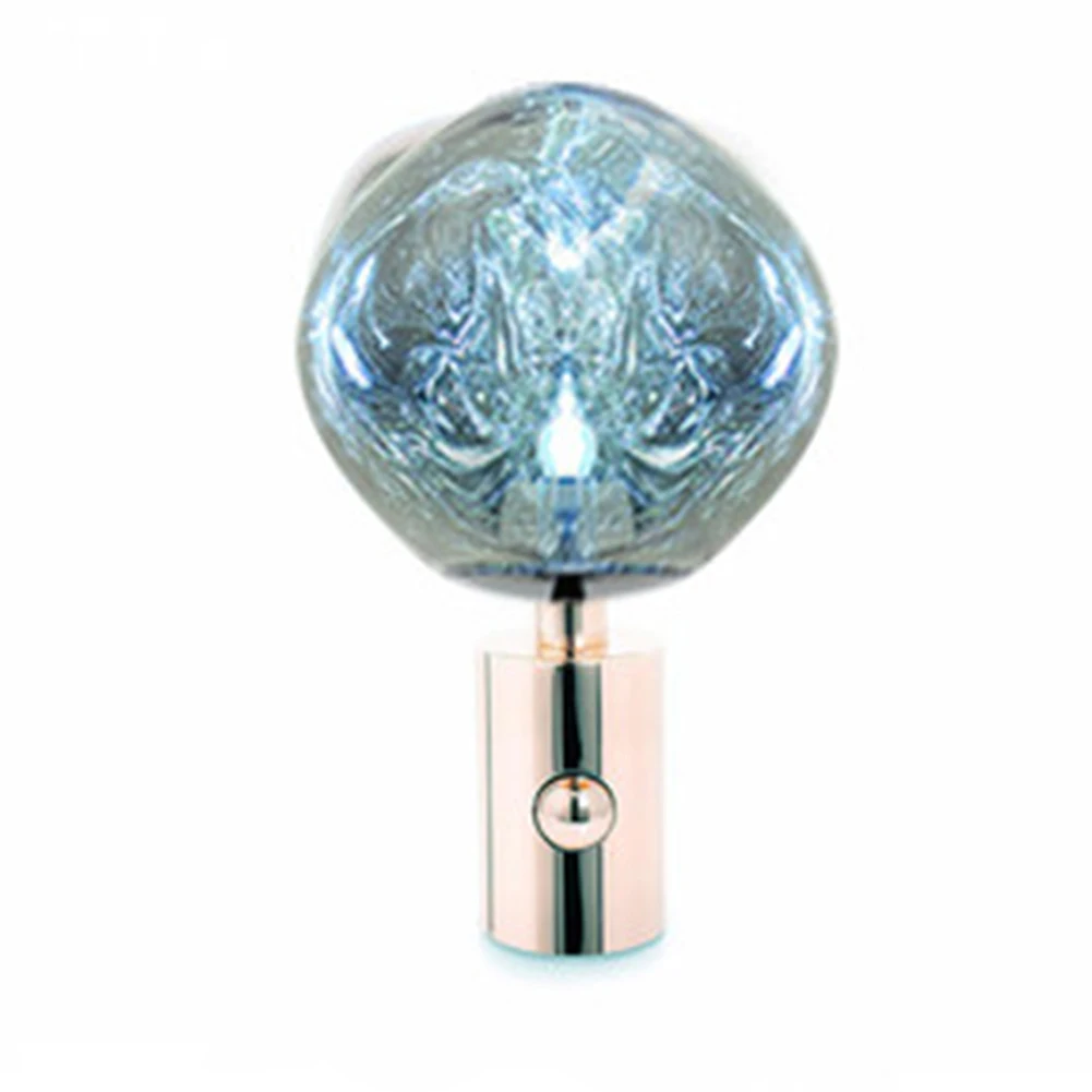 Volcanic Lava Table Lamp, Glass Desk Lamp, Nightstand for Bedroom Bedside- 10 x 17 Inches, Art Diamond Decoration Table Lamp