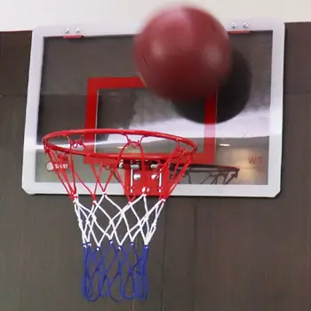 

Set With Ball Steel Rim Shatterproof Mini Wall Sports Rebounds Backboard Hanging Free Toy Children Punch In Q2T6