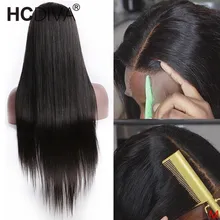 Прямой парик на кружеве 150% Remy бразильские человеческие волосы парик предварительно выщипанные с волосами младенца 13*4/6 глубокая часть фронта шнурка парик для женщин