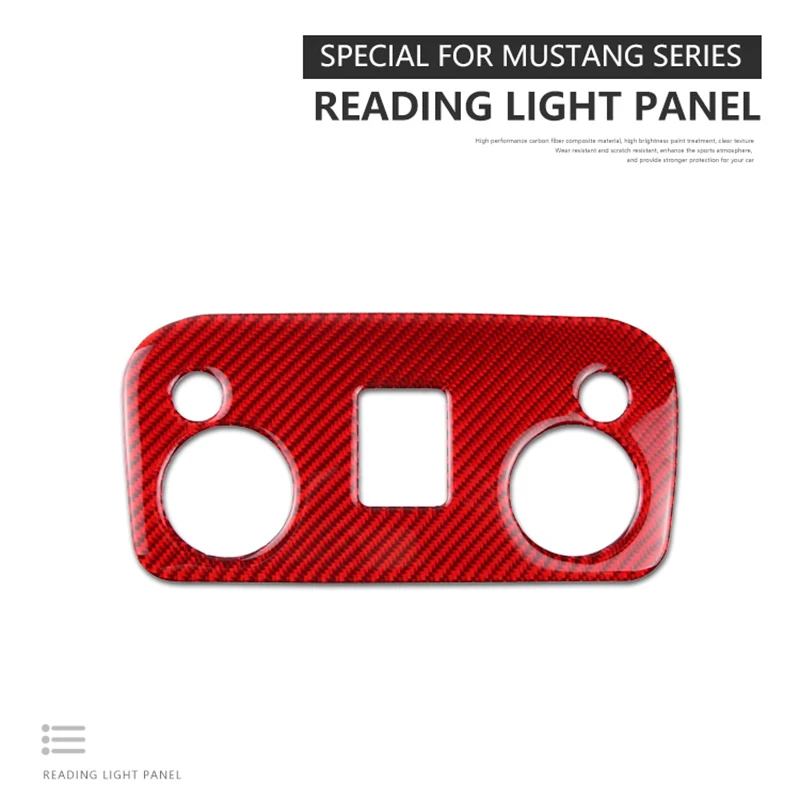 Adesivo In Fibra Di Carbonio Per Ford Mustang 2015-2019 Lampada Da Lettura Per Tetto Per Auto Pannello Decorativo Copertura Adesivi Per Auto Refitting