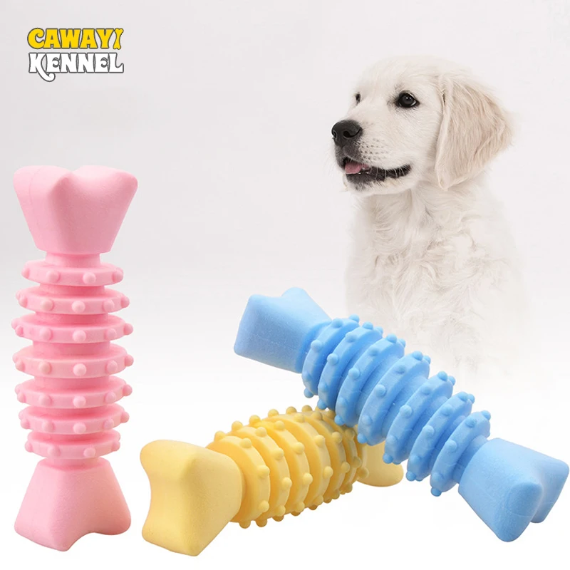 

CAWAYI KENNEL Dogs Cats Cleaning Teeth Toys Pet Puppy Chew Toys for Dogs Milk Flavor Fish Bone Molar Rods Dog Supplies D2209