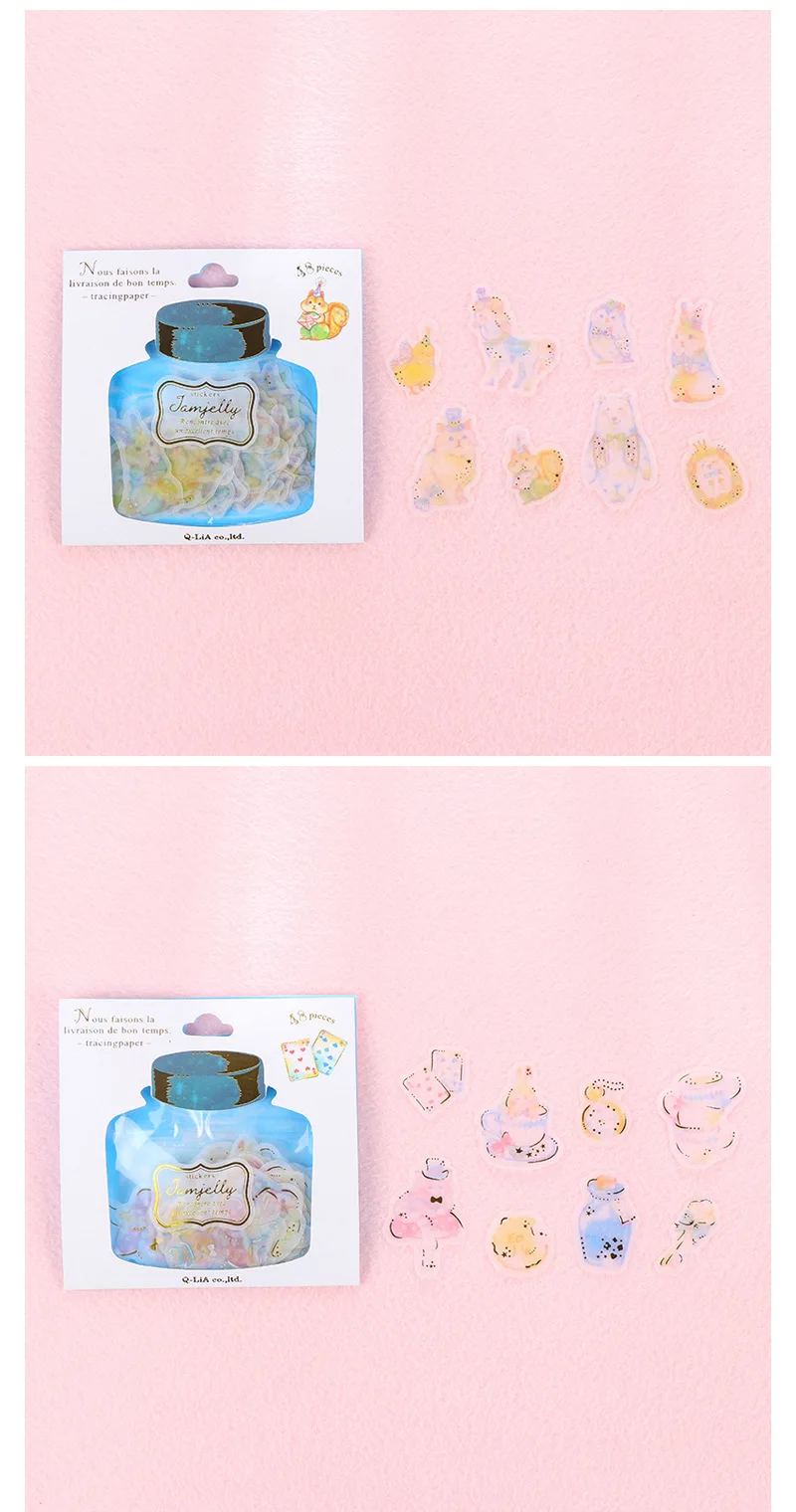 48 шт./пакет милые наклейки с бронзированием Kawaii животные канцелярские наклейки пуля журнал наклейки для детей Diy декоративные Скрапбукинг