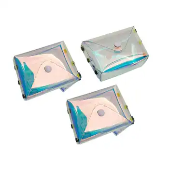 

3PCS Empty Laser Transparen False Eyelash Storage Case Box Container Holder Packaging Lash Boxes Tool with Eyelash Holder