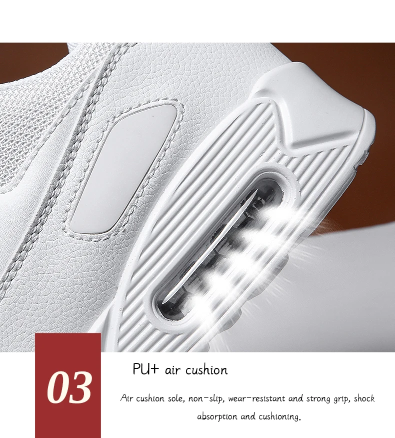 Sxclaee Air Cushion Men Casual Shoes Breathable Comfortable Mesh Lining Sneakers Sweat-absorbent Deodorant Sports Shoes Size 47