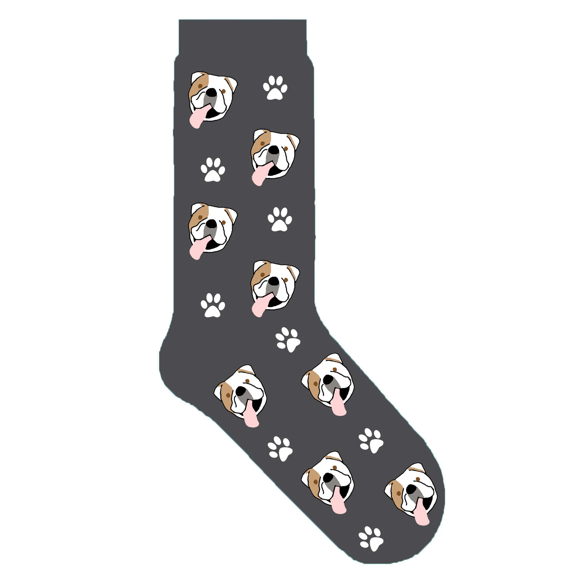 Забавная собака породы бульдог, подарок, Веселые носки с бульдогом, оригинальная собака, тема, подарок для мамы, папы, 50 пара/лот, унисекс, ЕС, 38-44/ЕС, 35-39 - Цвет: Bulldog paw sock