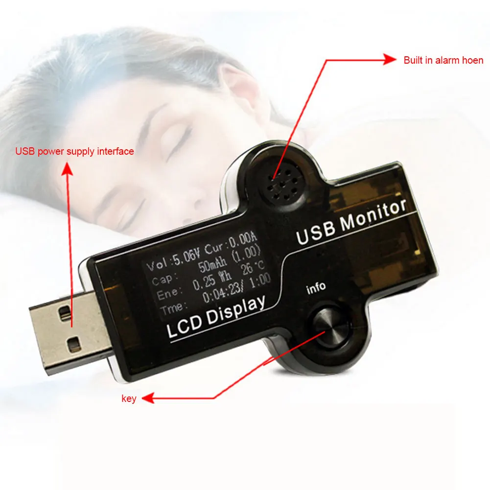 Цифровой USB тестер счетчик энергии индикатор заряда Емкость ЖК-дисплей мощность обнаружения Цвет экран Напряжение Ток домашний мини