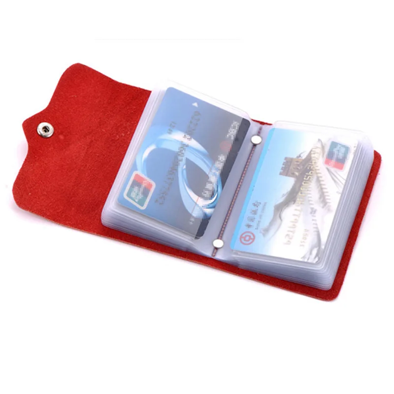

Brief Classic Men Card Purse Genuine Leather Multi-card Position Solid Color Fashion Bank Card Set Short Unisex Business Card