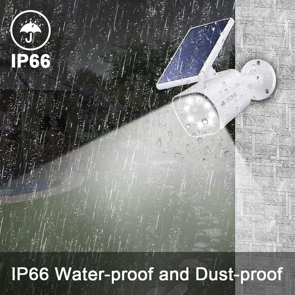 

Solar Charging Waterproof IP66 PIR Motion Detection LED Light Device Simulation Dummy Fake Camera Garden Solar Induction