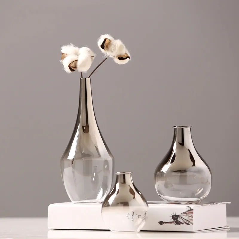 Nordic-Glass-Vase-Creative-Silver-Gradient-Dried-Flor-Flor-Insert-Desktop-Jewelry-Home-Decoration-Fun-Presentes