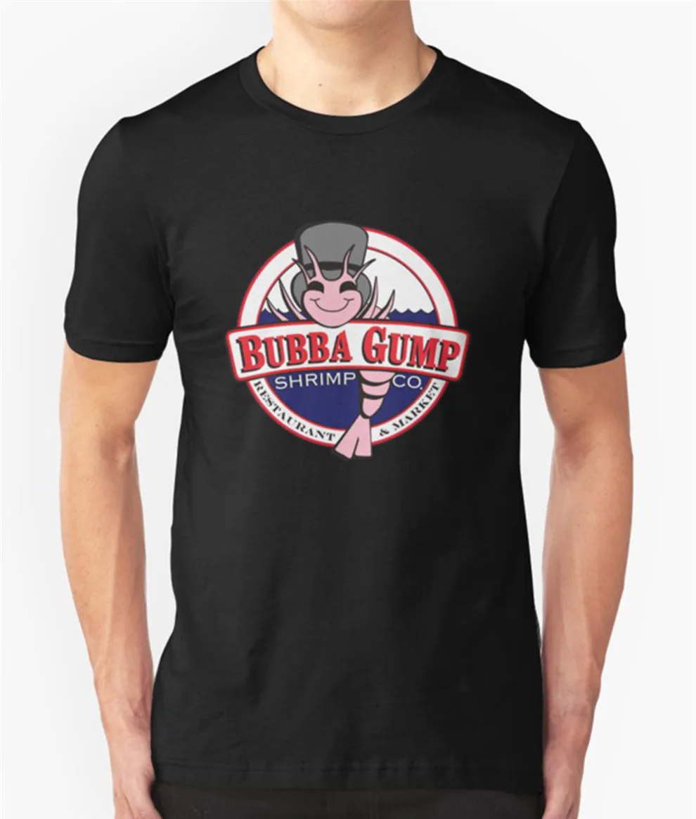 Bubba Gump креветка футболка лес Том Хэнкс фильм ретро О образным вырезом |