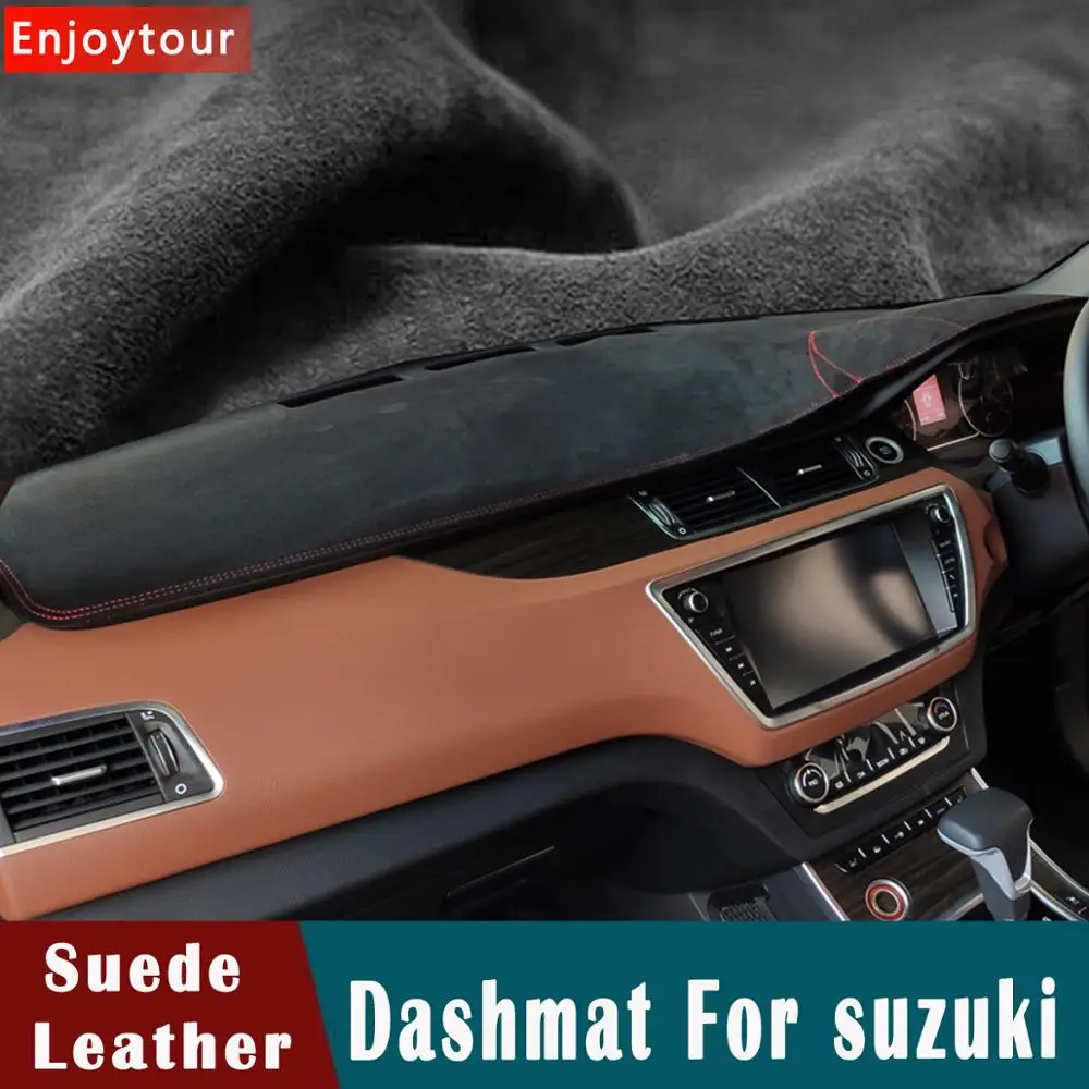 Suede Leather Dashmat Dashboard Covers Pad Dash Mat carpet car accessories For suzuki jimny vitara Escudo Ciaz SX4 S-Cross alto |