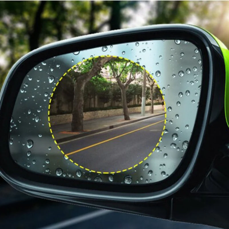 1 пара пленка на зеркало заднего вида автомобиля боковое зеркало Водонепроницаемый Анти-Туман Пленка Антибликовая Анти-туман протектор Наклейка для автомобиля