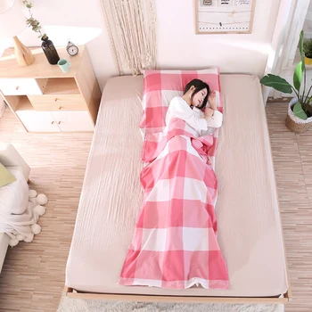 

Yarn-dyed Tourism Sleeping Bag Cotton Adult Sleeping-Bag Envelope Style Portable Sleeping Bags For Camping