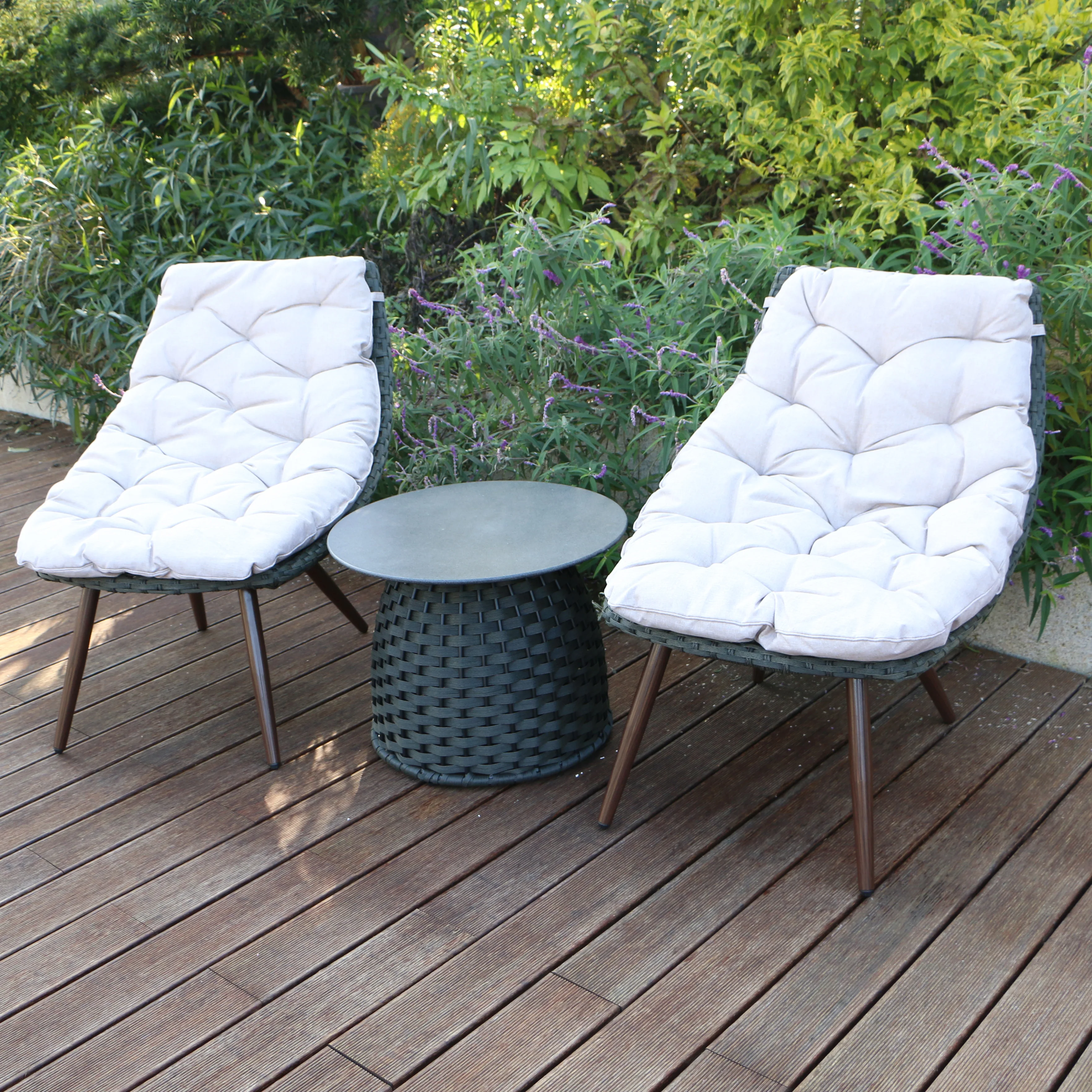 3 шт. погода Открытый садовая мебель для патио диван набор|Наборы сада| |