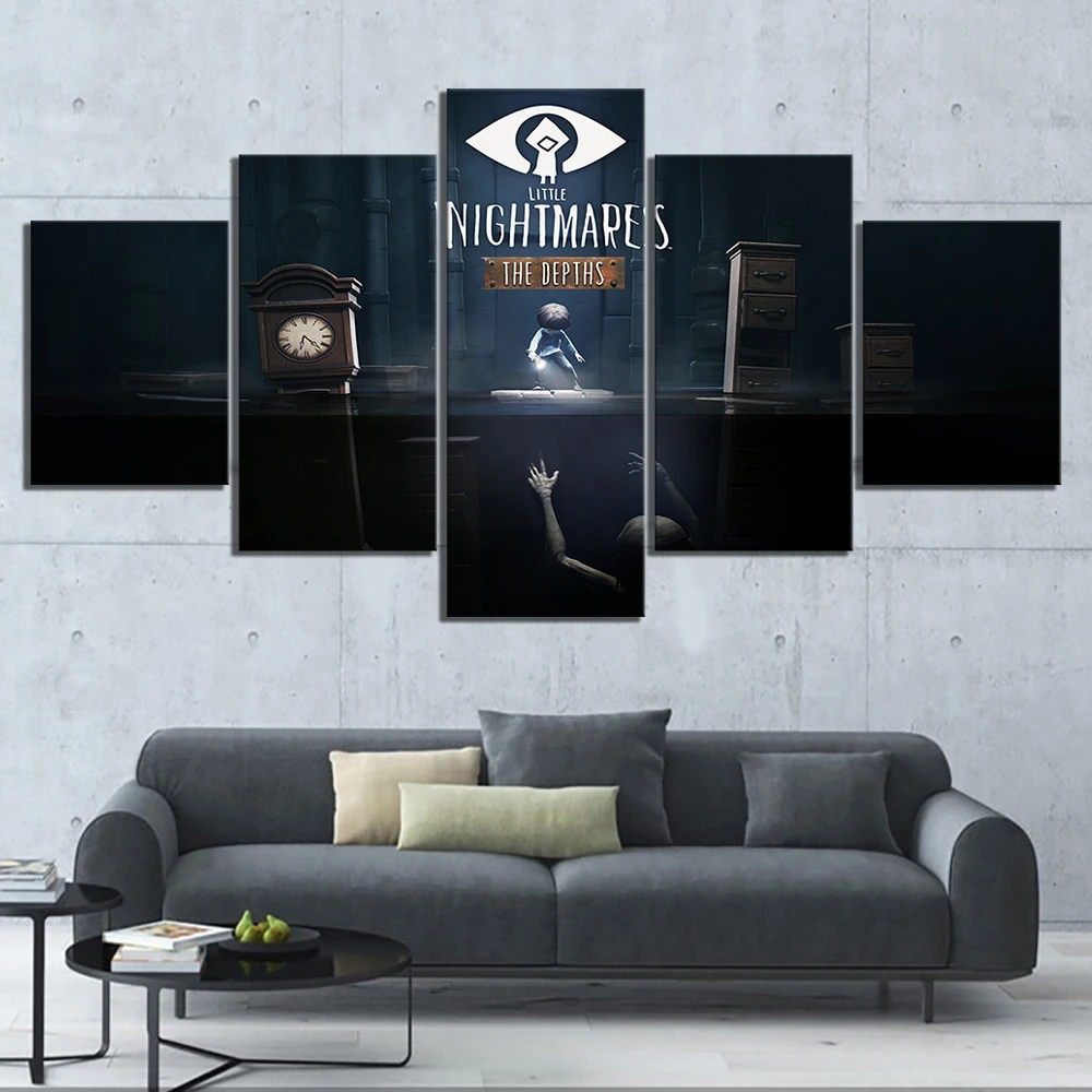 5 шт. ужас игры постер LITTLE NIGHTMARES глубины фотографии холст Художественная