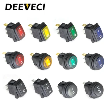 

KCD1 waterproof 12v 220v mini toggle switch led light latching 3pins on off conffee machine button rocker switch
