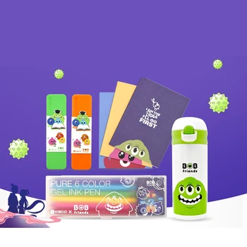 

Youpin KACO Sign pen Gel Pens BOB Friends Kacogreen Stationery Box Notebook 350ML Thermos