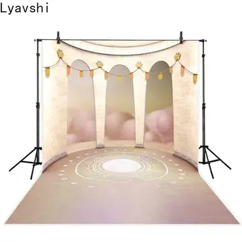 

Lyavshi photographic backdrop beautiful ballroom palace art style colorful flag banner photography background Studio Props