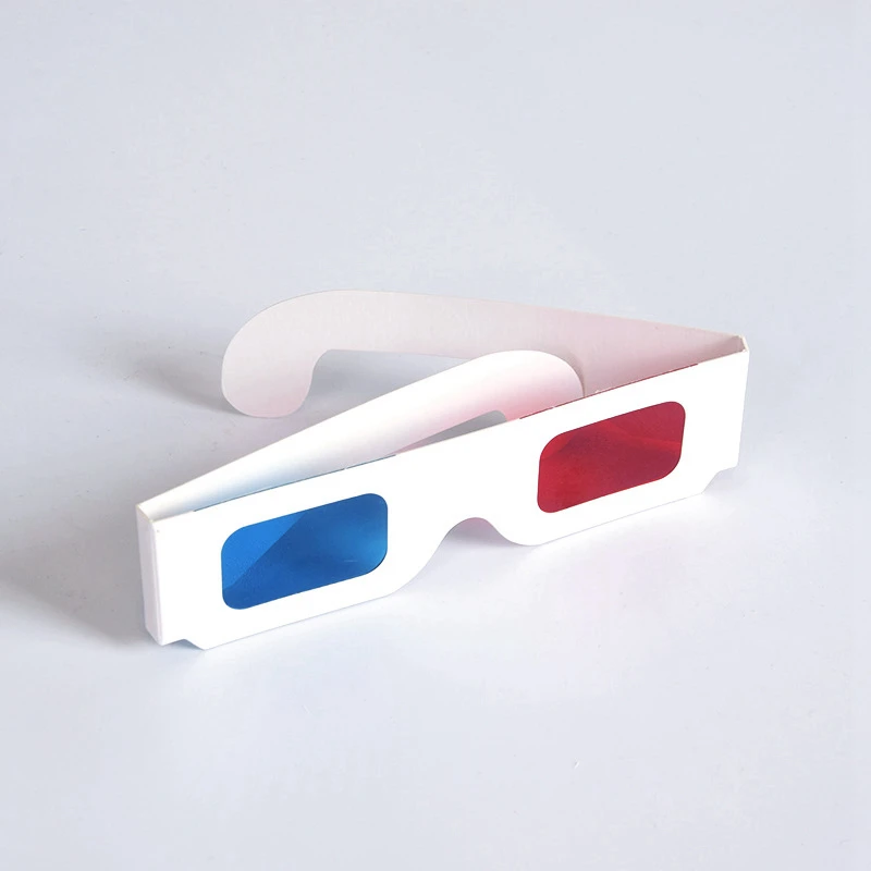 1000 Pcs Universal 3D Glasses for Movies Anaglyph Cardboard Red& Blue Paper 3D Glasses
