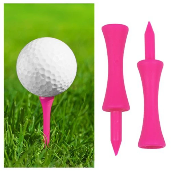 

100 Bright Pink Castle Golf Tees