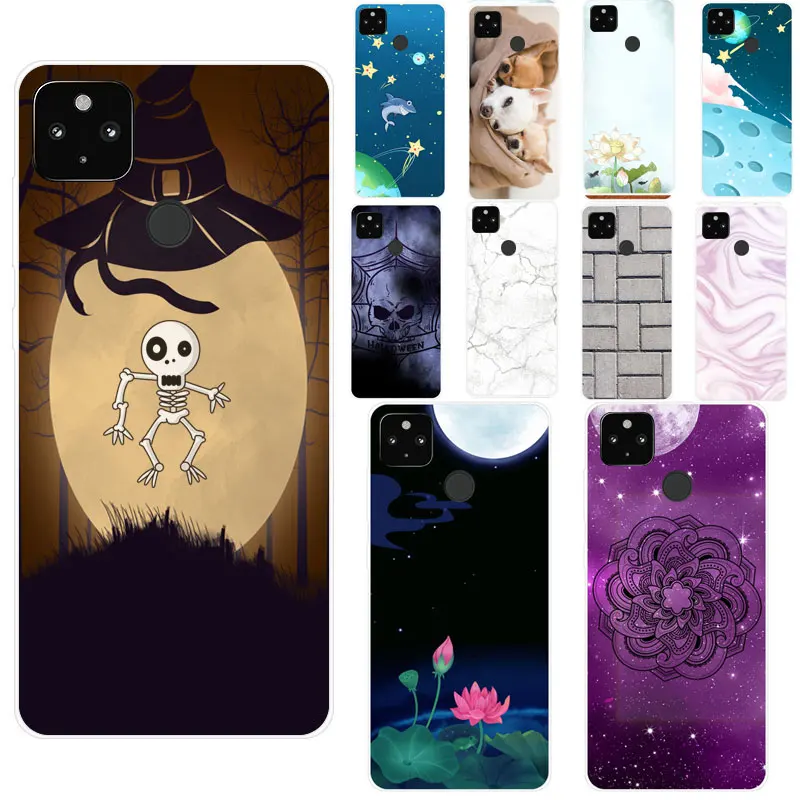 

For Google Pixel 5 Case Fashion Painted pattern Soft Silicone protection shockproof Back Cover For Google Pixel 5 Phone Cases