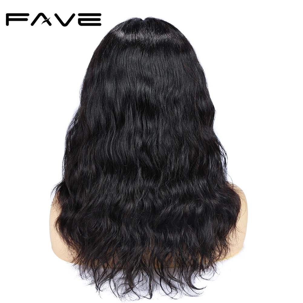 FAVE Lace Front Human Hair Wigs With Baby Hair Brazilian Lace Part Natural Wave Wig 150% Remy Pre Plucked Hairline Wigs