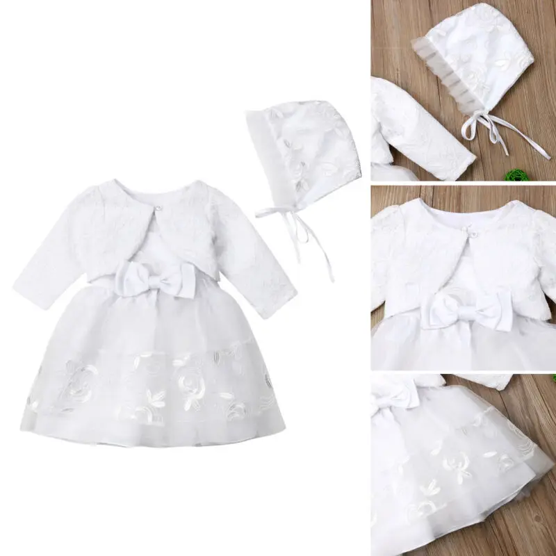 Emmababy, 3 предмета, платье с цветочным узором для девочек кружевные с цветочным принтом, с бантом, для маленьких принцесс, праздничное платье подружки невесты на возраст от 0 до 18 месяцев