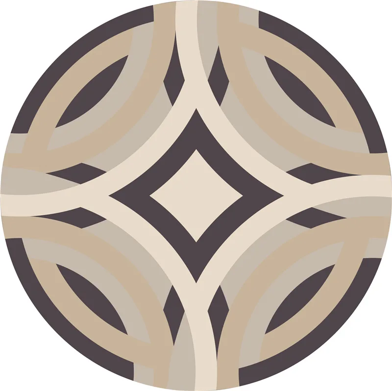 Geometry Zeegle круглый ковер для гостиной, Мультяшные детские игровые коврики, нескользящий ковер для детского стула, напольный коврик, детские ковры для спальни - Цвет: Geometry