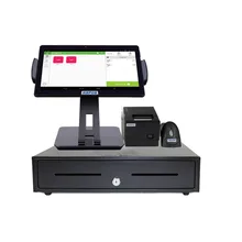 Новейшая 10 дюймов Ipad кассовый аппарат POS система с принтером, сканером и денежным ящиком HS-ST01D