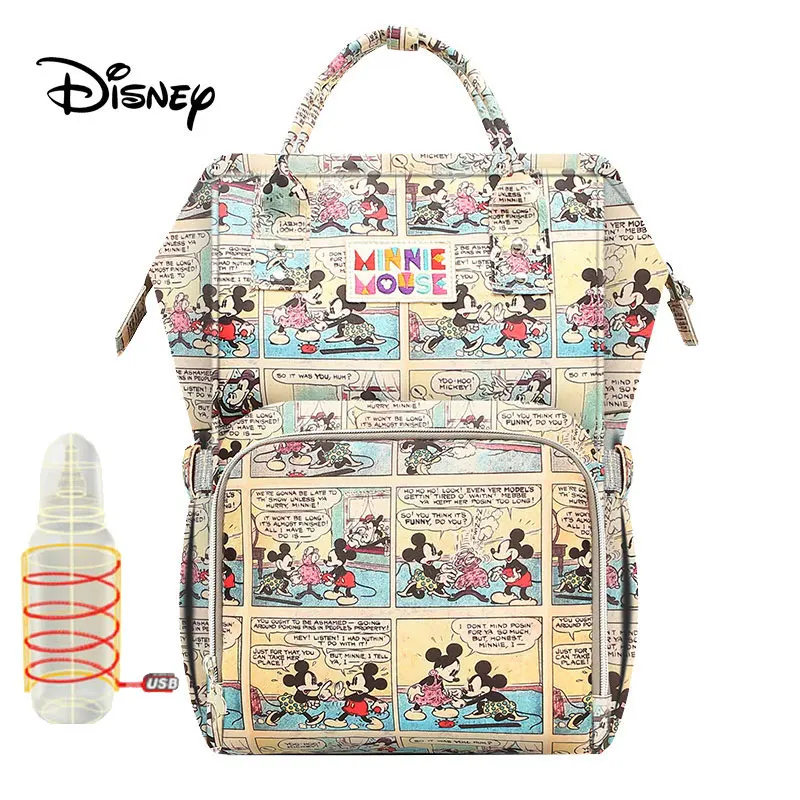 Сумка для подгузников disney, рюкзак, детские сумки для мамы, влажная сумка, модная сумка для мам, органайзер для подгузников, USB, дорожная сумка для мальчиков и девочек - Цвет: bb0016