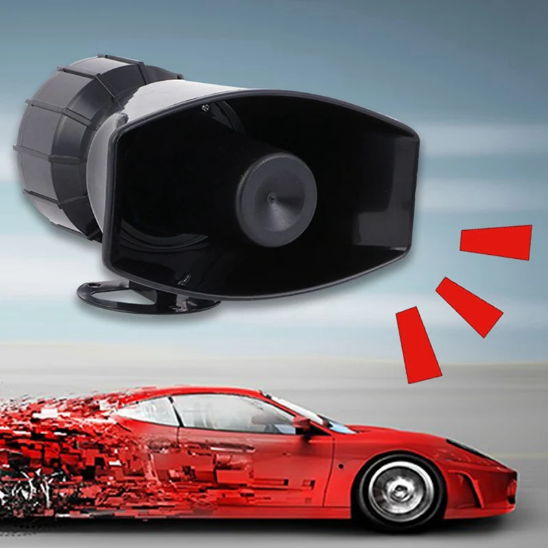 DC 12V 100W Мотоцикл Авто Автомобиль Грузовик 5 Звук Тон громкая сирена полиции Пожарные машины скорой помощи Предупреждение сигнализации громкоговоритель