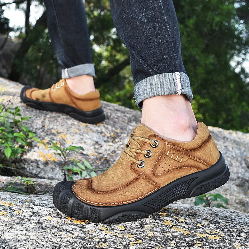 Обувь из натуральной кожи мужская повседневная обувь Модная женская на шнуровке