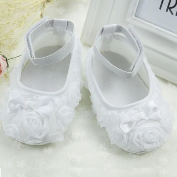 

Girls Princess Newborn Soft Toddler Bow Knot Infant Prewalker Baby Shoes Crib