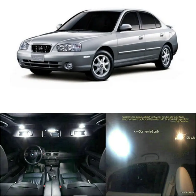 

LED Interior Car Lights For Hyundai avante xd room dome map reading foot door lamp error free 11pc