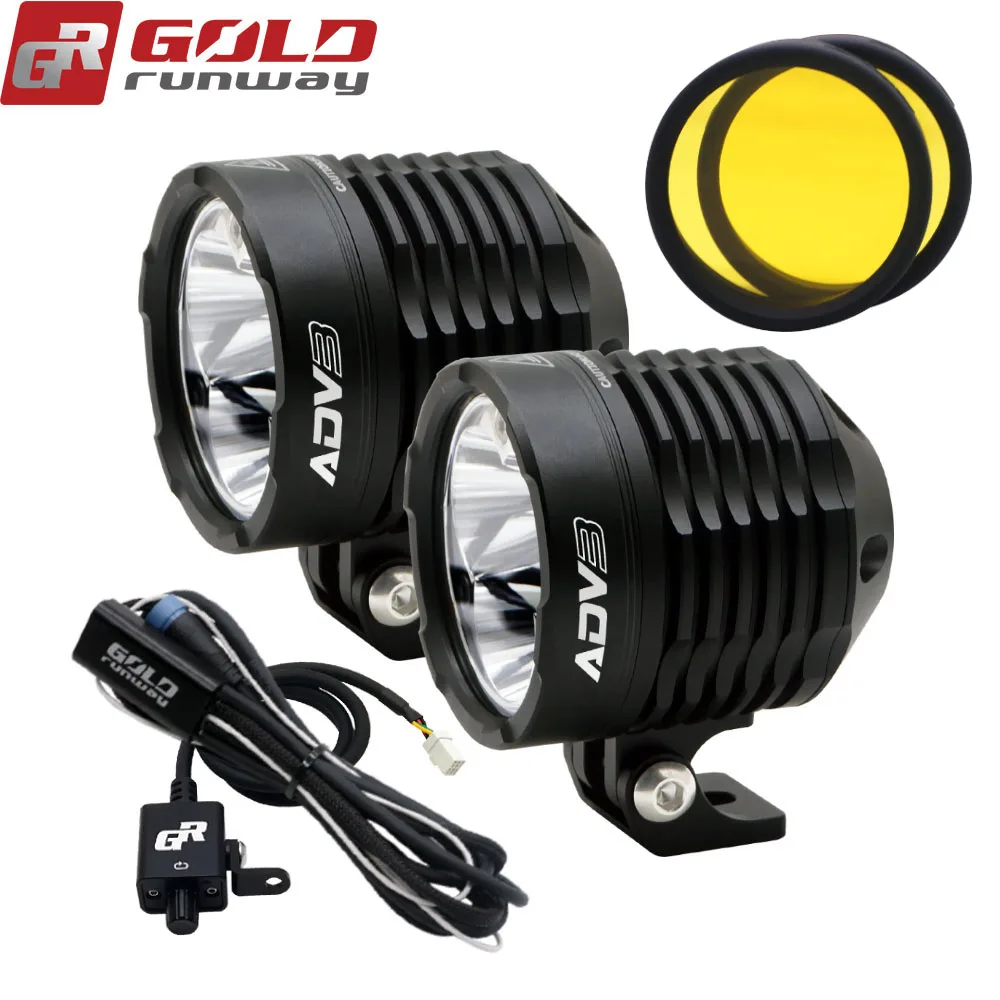 Круглые светодиодсветодиодный фары GOLDRUNWAY ADV3 GR Designs CopperDrive 30 Вт 3000LM 2.5A XPL V5 для